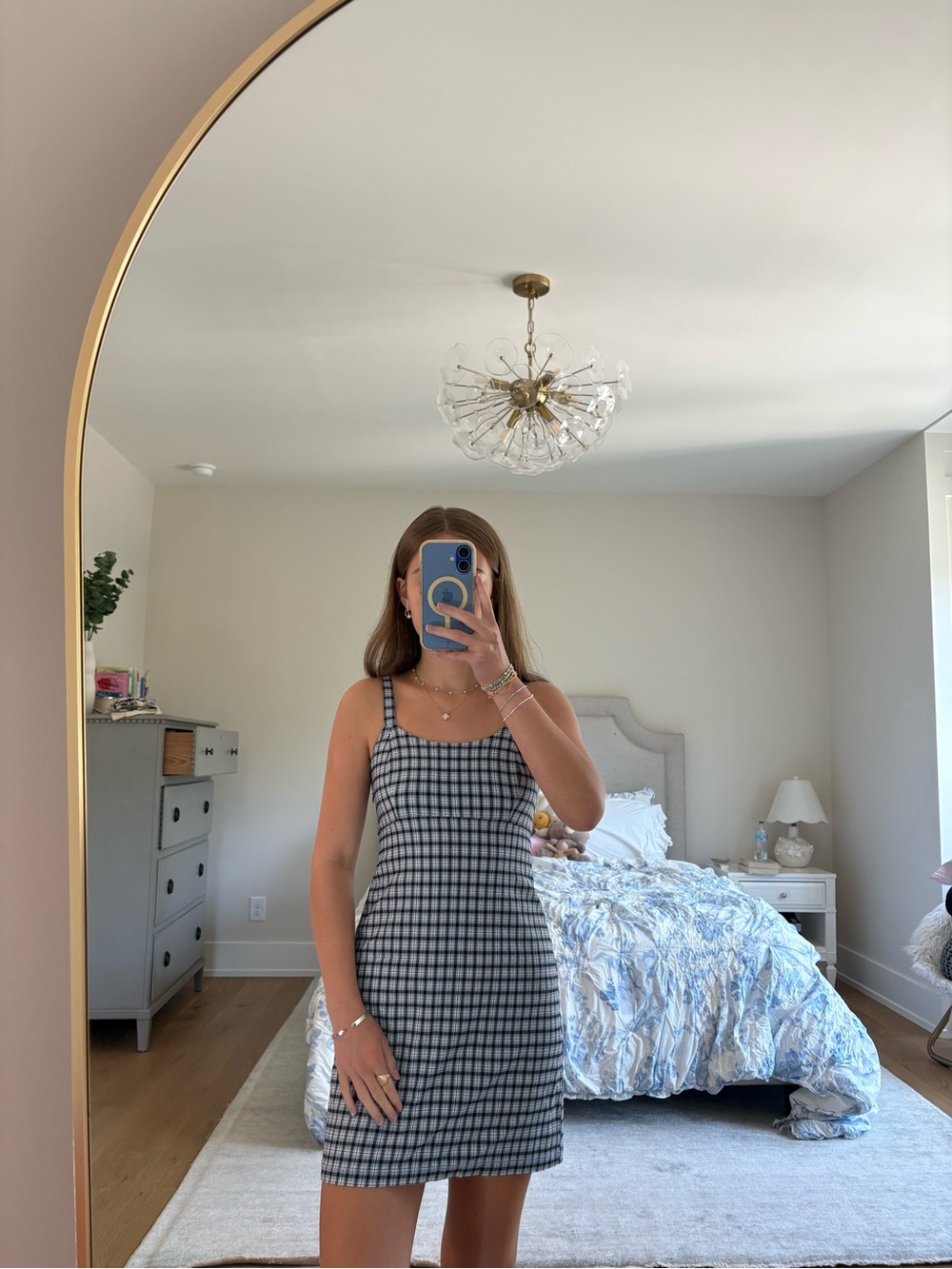Hollister Black and White Gingham Mini Dress